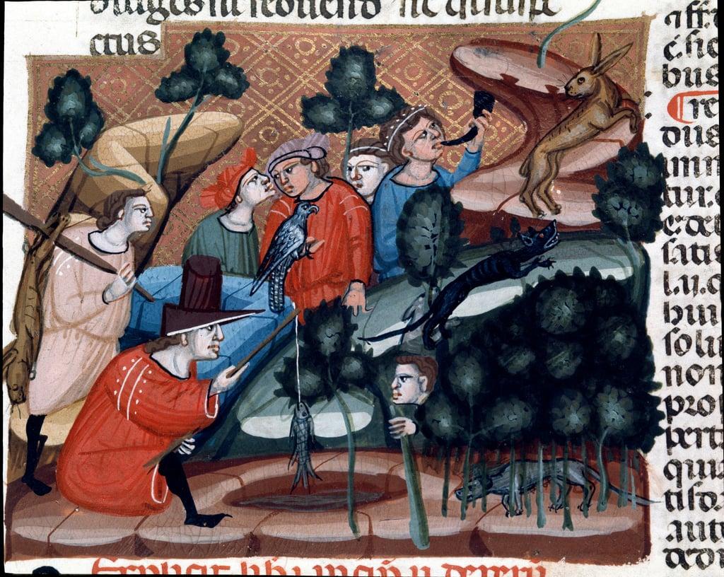 Hunting scenes Miniature taken from the Justinian Code (Codex Justinianus)