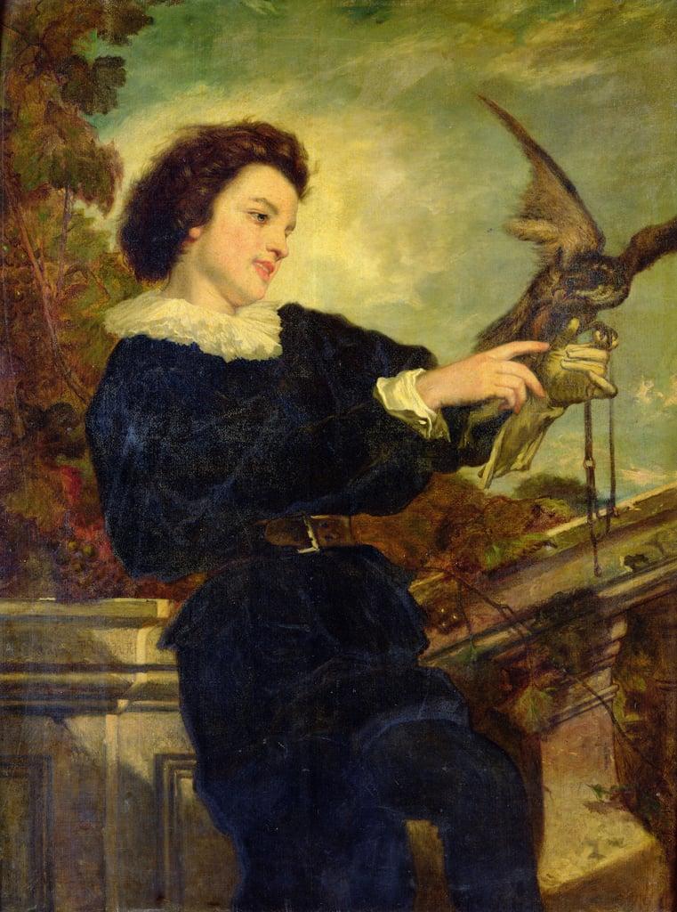 The Falconer by French artist Alphonse Carrière (1808-?)